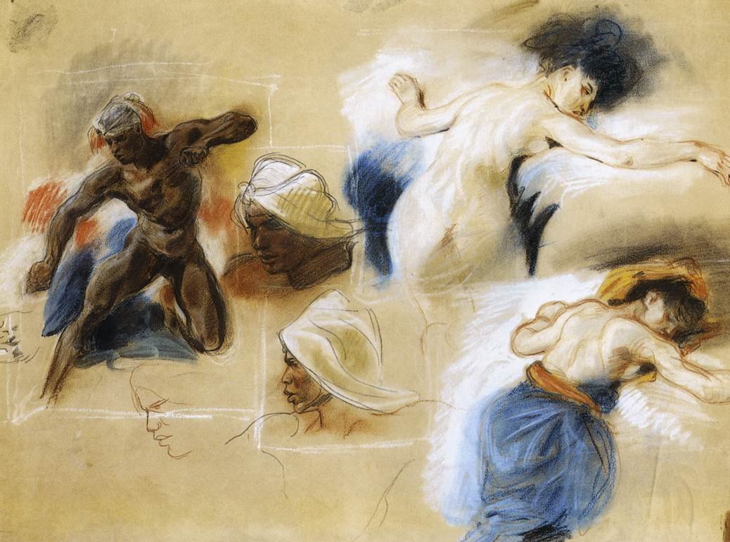 Skizze für den Tod des Sardanapalus von Ferdinand Victor Eugene Delacroix