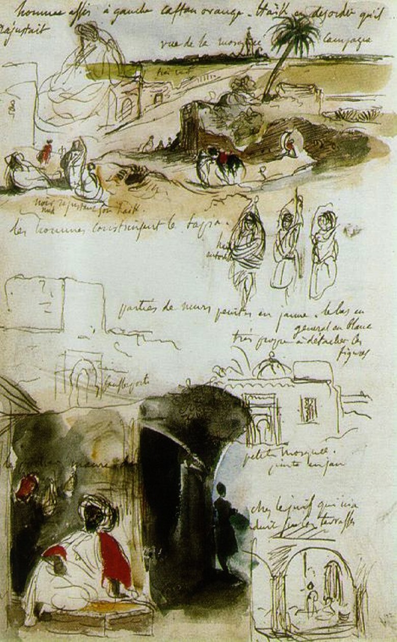 Skizzenbuch aus Marokko, 1832 von Ferdinand Victor Eugene Delacroix