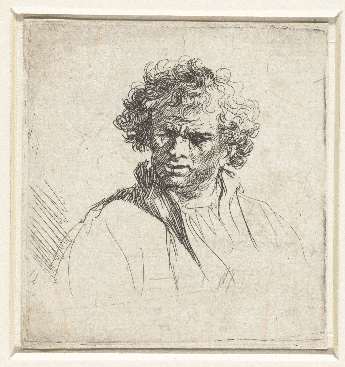 Büste eines Mannes mit verzerrtem Gesicht von Ferdinand Bol (possibly)