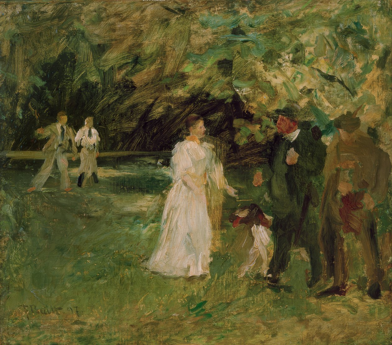 Gespräch im Park von Ferdinand Brutt