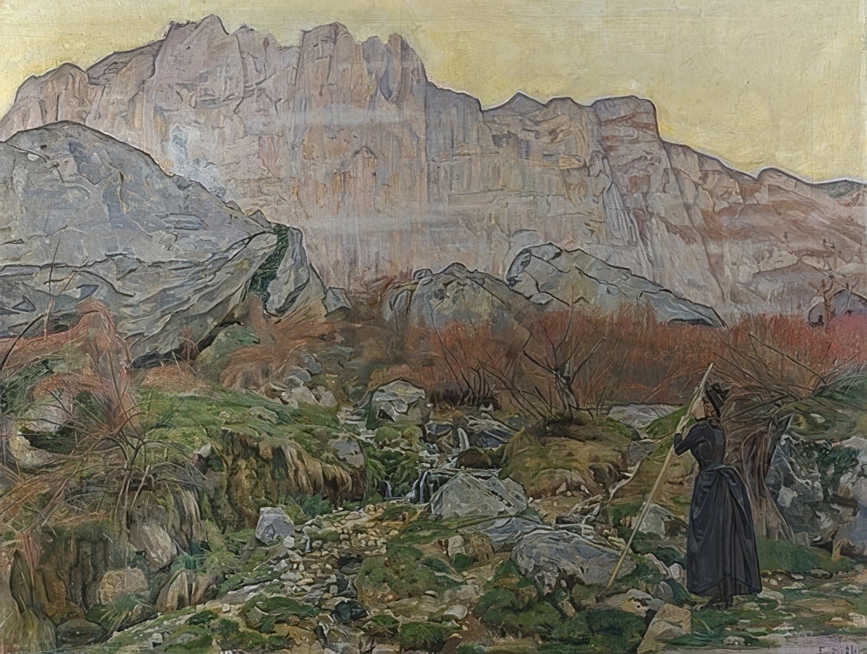 Die Vision (Gebirgslandschaft) von Ferdinand Hodler