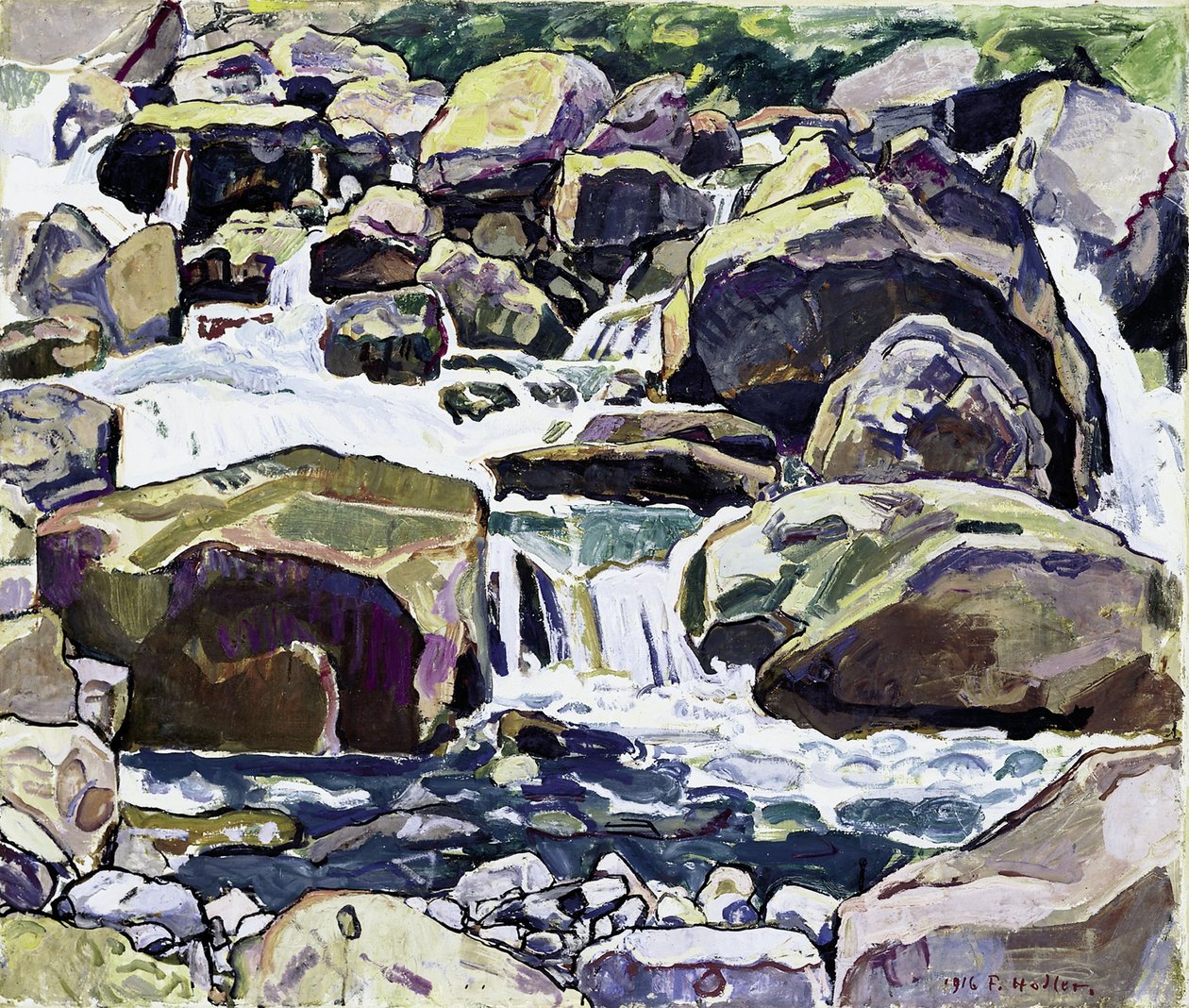 Bergbach bei Champéry von Ferdinand Hodler