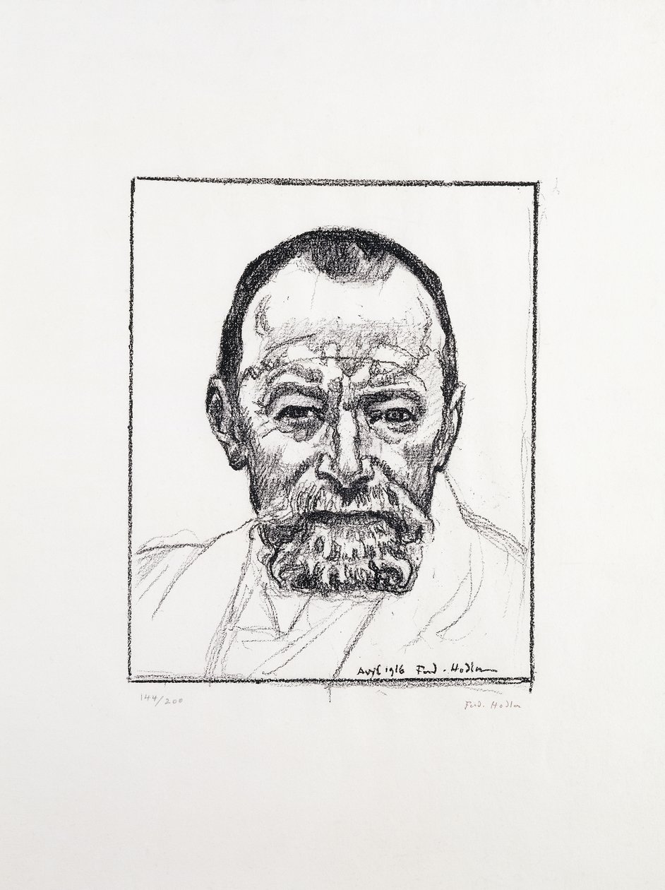 Selbstporträt, um 1916-8 von Ferdinand Hodler