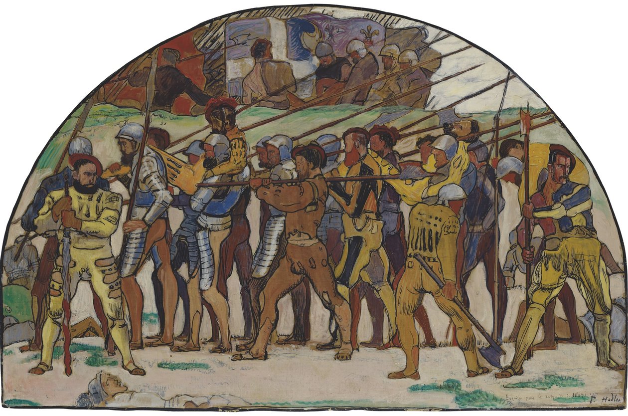 Der Rückzug von Marignano Variante, ca. 1897 von Ferdinand Hodler