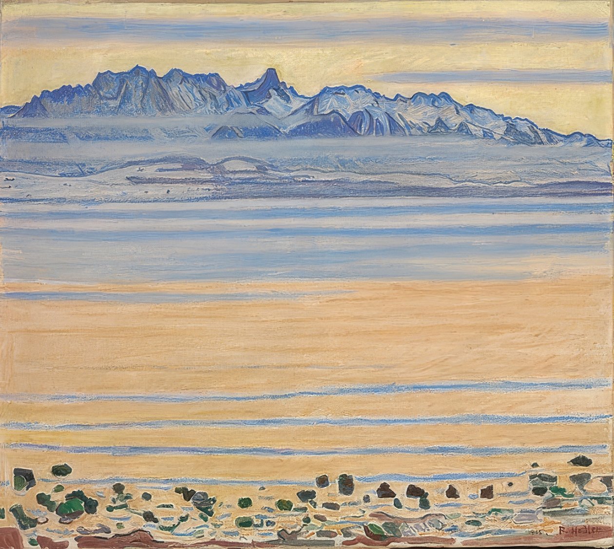 Thunersee mit Stockhornkette von Ferdinand Hodler