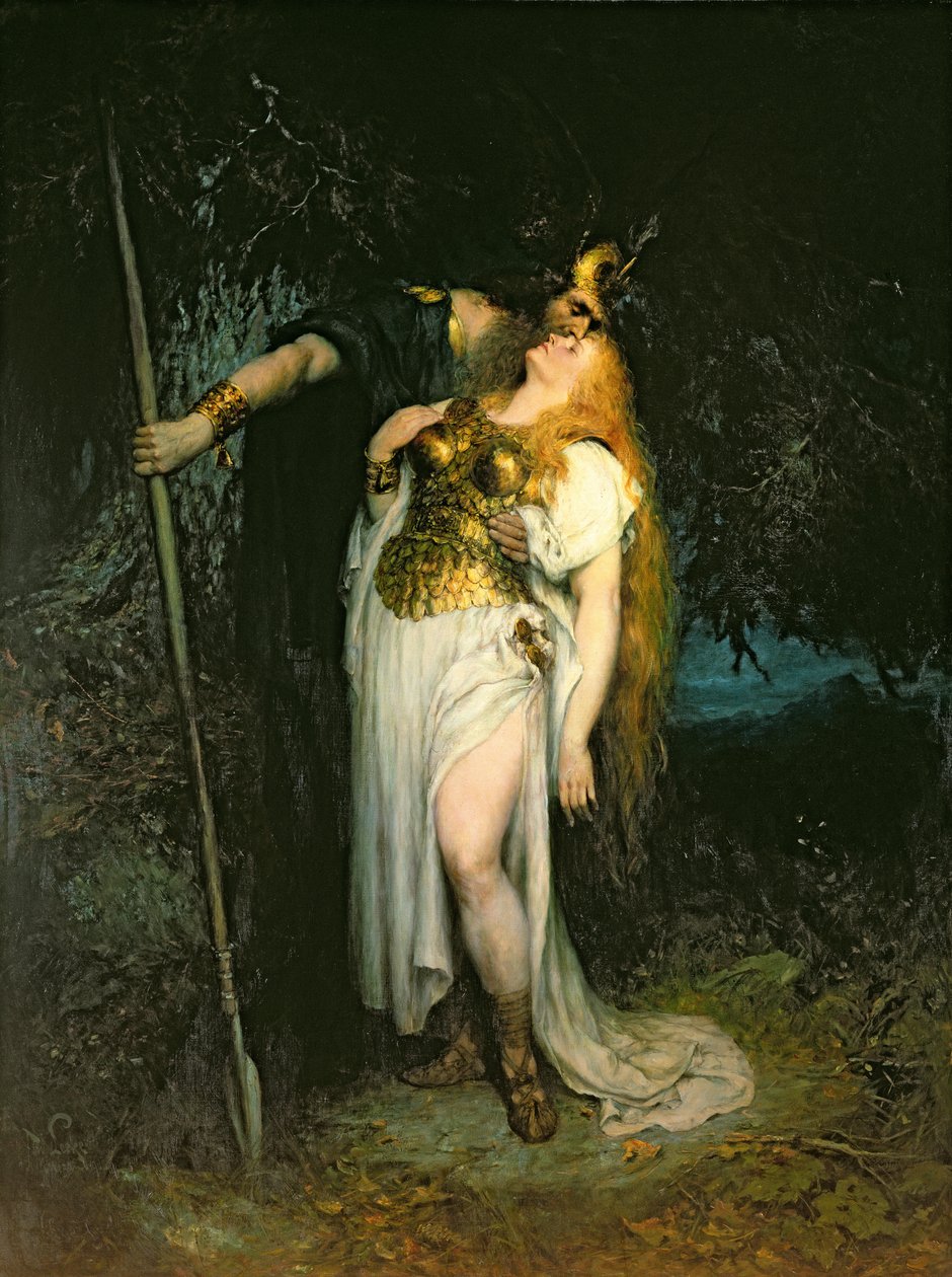 Wotan verabschiedet sich von Brünhilde, 1908 von Ferdinand Leeke