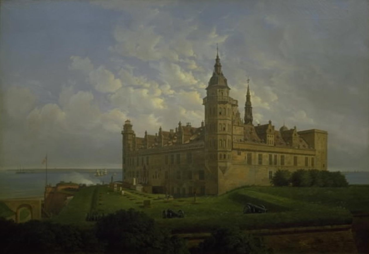 Kronborg von der Nordbastion aus gesehen von Ferdinand Richardt