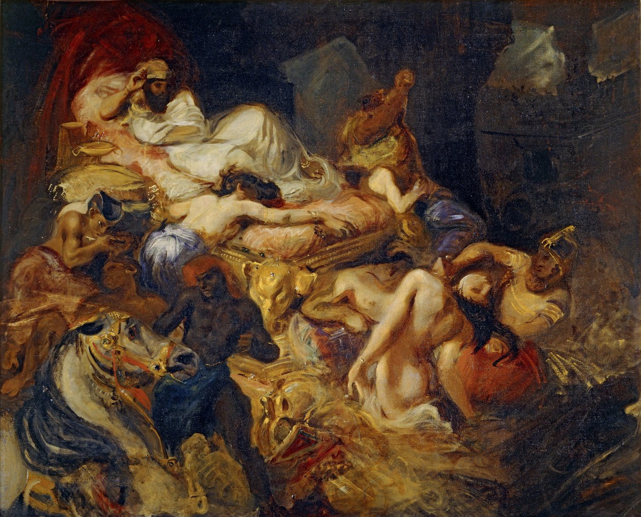Tod des Sardanapalus Studie von Ferdinand Victor Eugene Delacroix