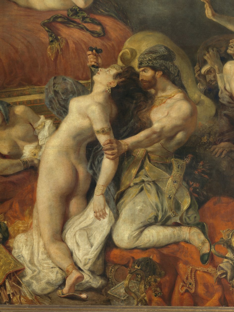 (Detail) Tod von Sardanapale von Ferdinand Victor Eugene Delacroix
