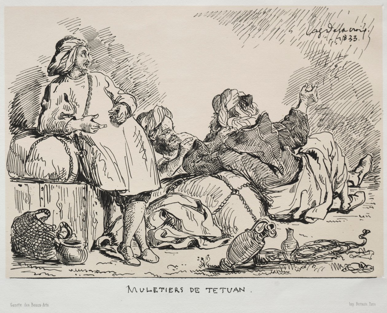 Maultiertreiber von Tétuan, 1833 von Ferdinand Victor Eugene Delacroix