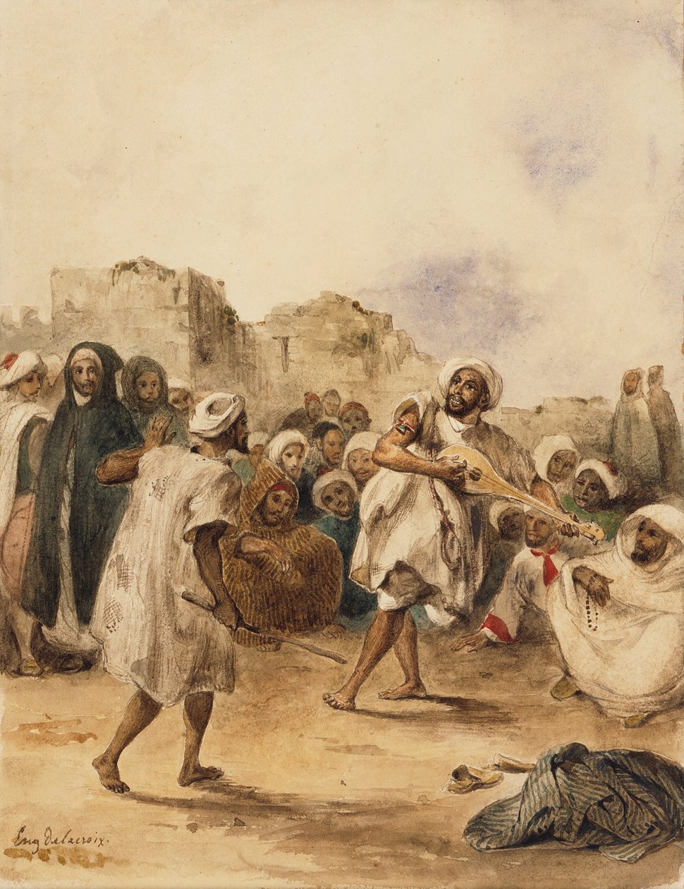 Spaziergänger, 1833 von Ferdinand Victor Eugene Delacroix