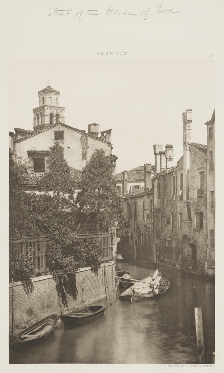 Straße des Hauses Gottes. von Ferdinando Ongania