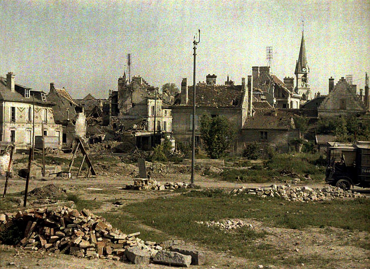 Panorama von Saint-Waast, Soissons, Aisne, Frankreich, 1917 von Fernand Cuville