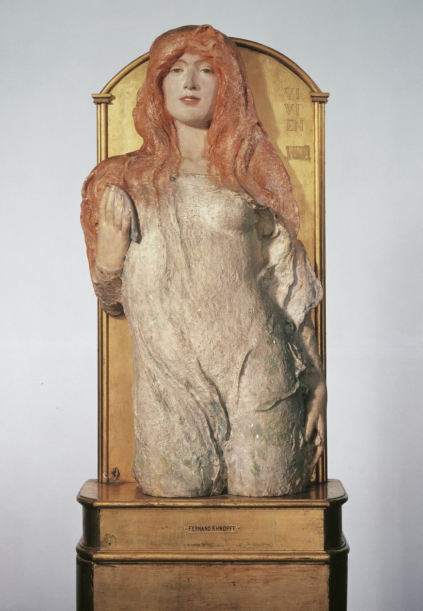 Halbfigur einer Nymphe ("Vivien") von Fernand Khnopff