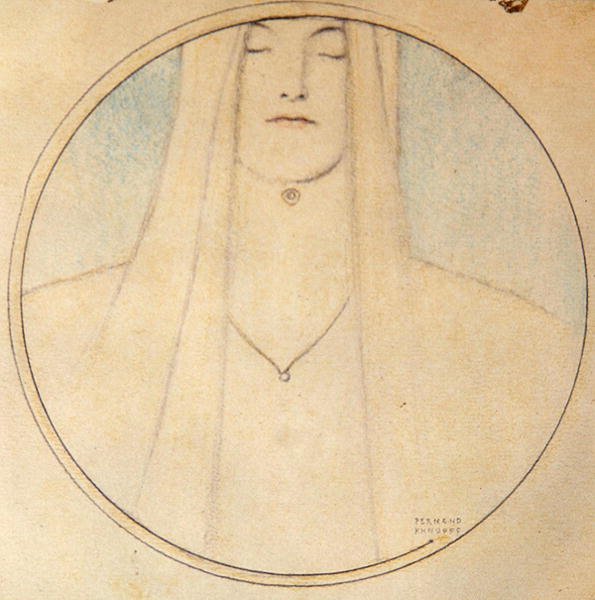 Kopf einer Frau von Fernand Khnopff