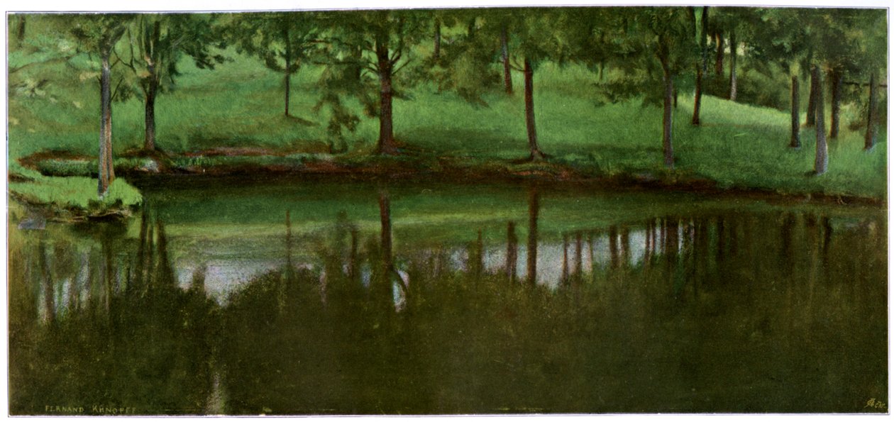 Der Teich von Menil, 1898 von Fernand Khnopff