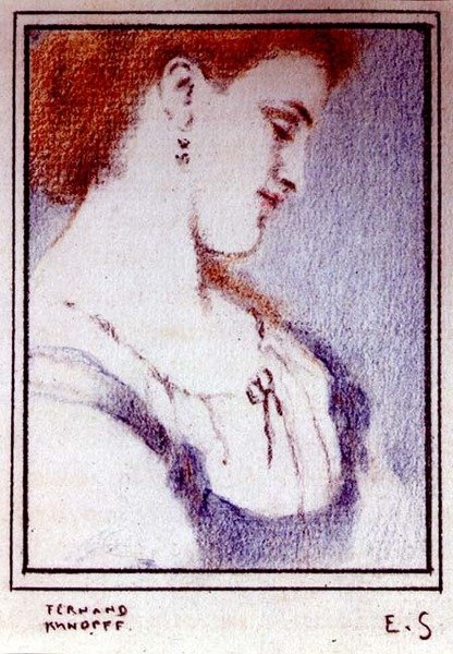 Die Gedanken von Eugene Smits von Fernand Khnopff