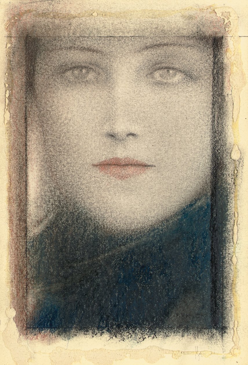 Frauenkopf, ca. 1910 von Fernand Khnopff