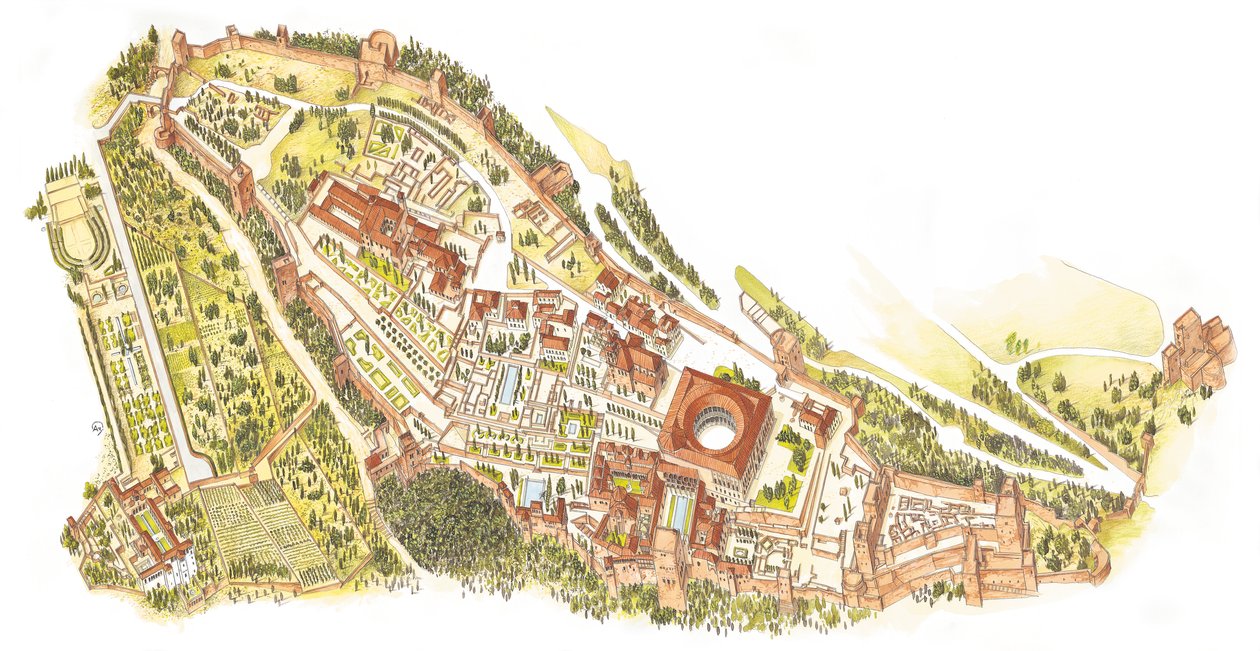 Alhambra, Granada, Spanien. Luftaufnahme von Fernando Aznar Cenamor