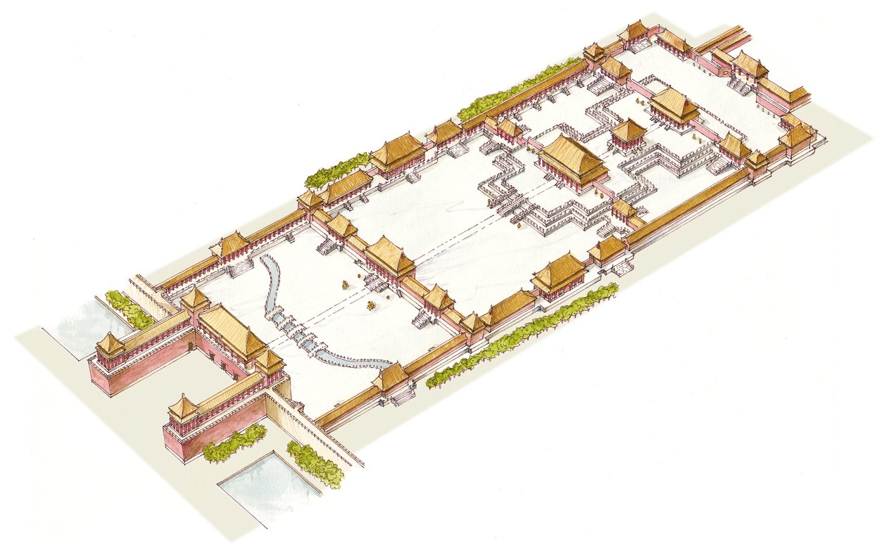 Verbotene Stadt, Peking (Detail) von Fernando Aznar Cenamor