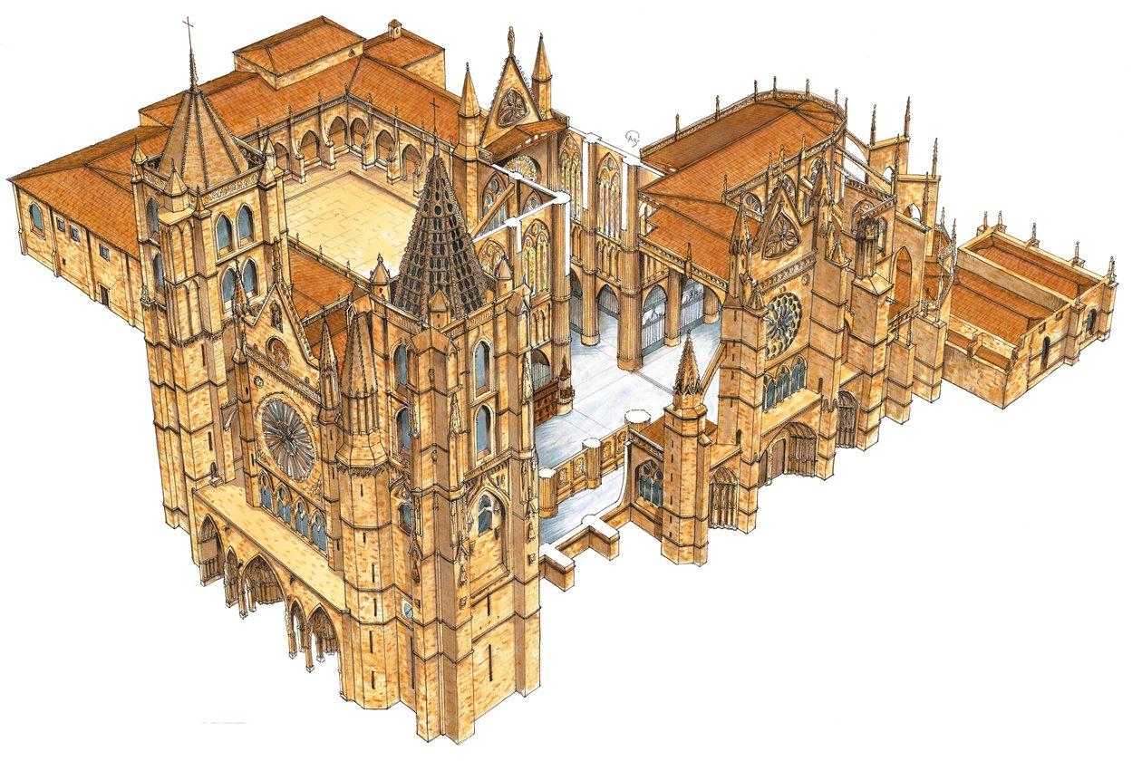 Kathedrale von León, Spanien von Fernando Aznar Cenamor