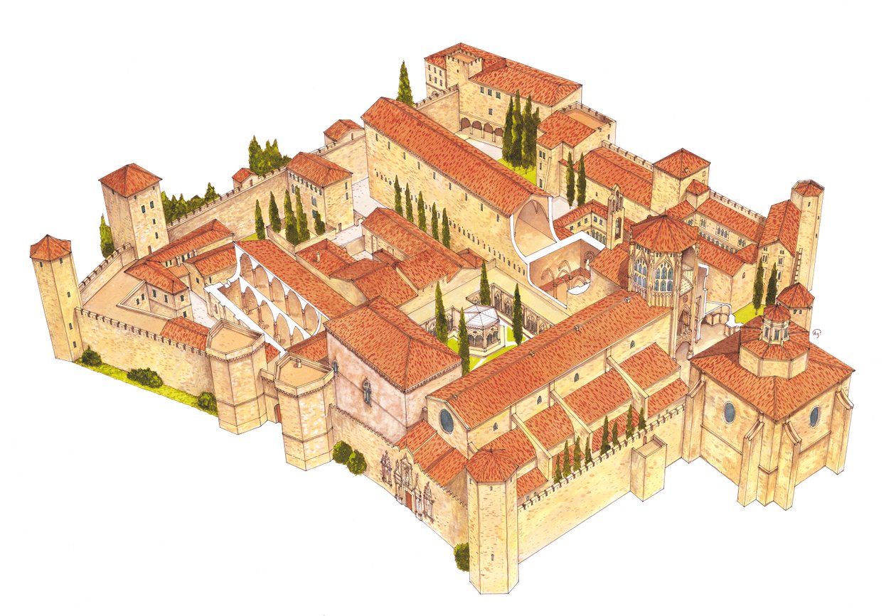 Kloster Poblet. Katalonien, Spanien von Fernando Aznar Cenamor
