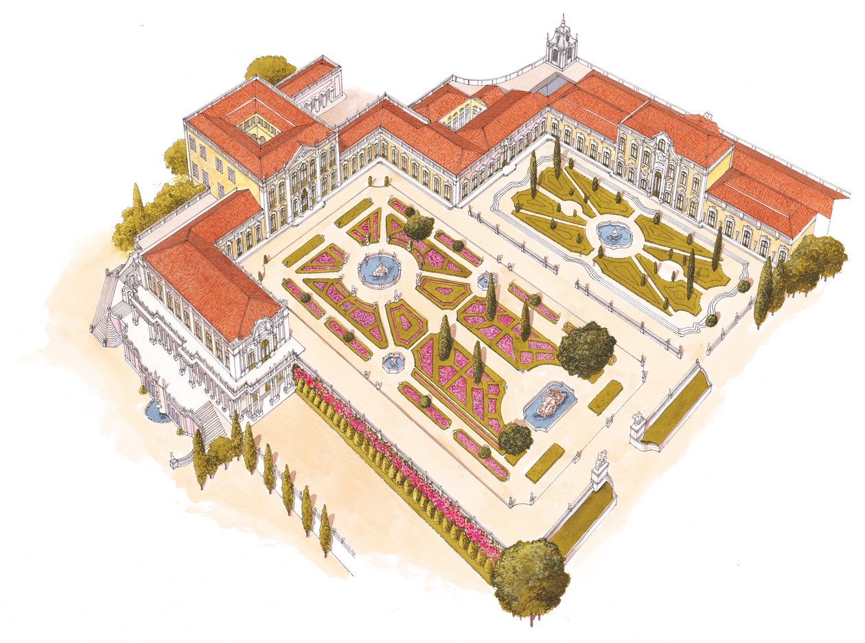 Queluz Nationalpalast, Lissabon, Portugal von Fernando Aznar Cenamor