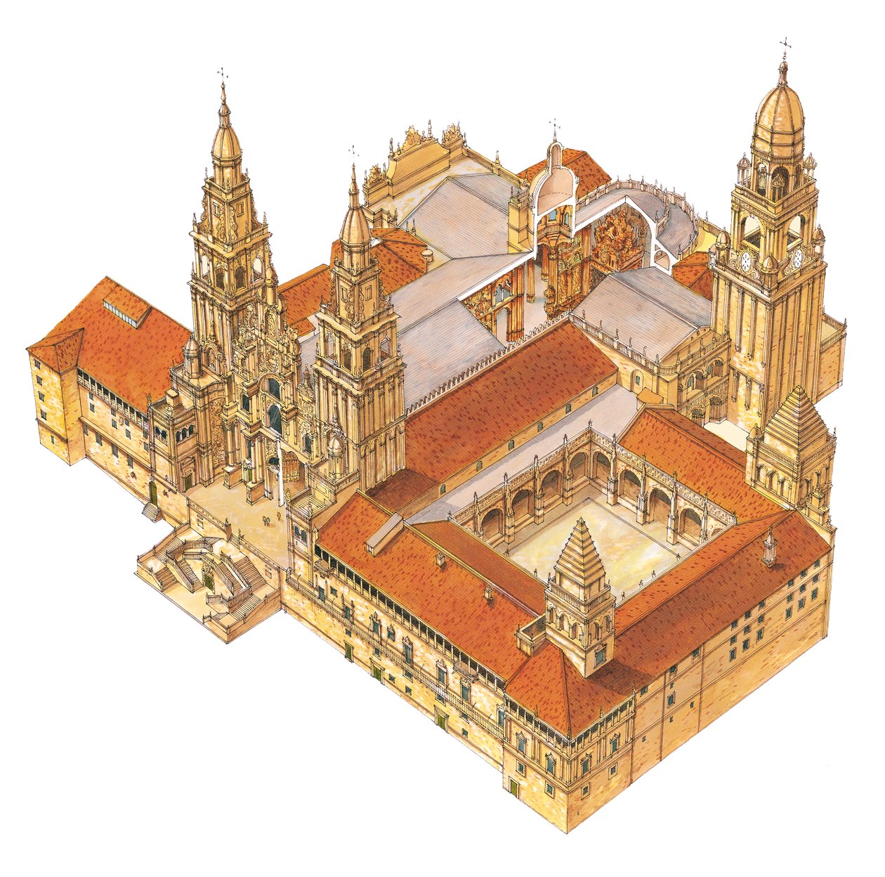 Kathedrale von Santiago de Compostela, Spanien von Fernando Aznar Cenamor