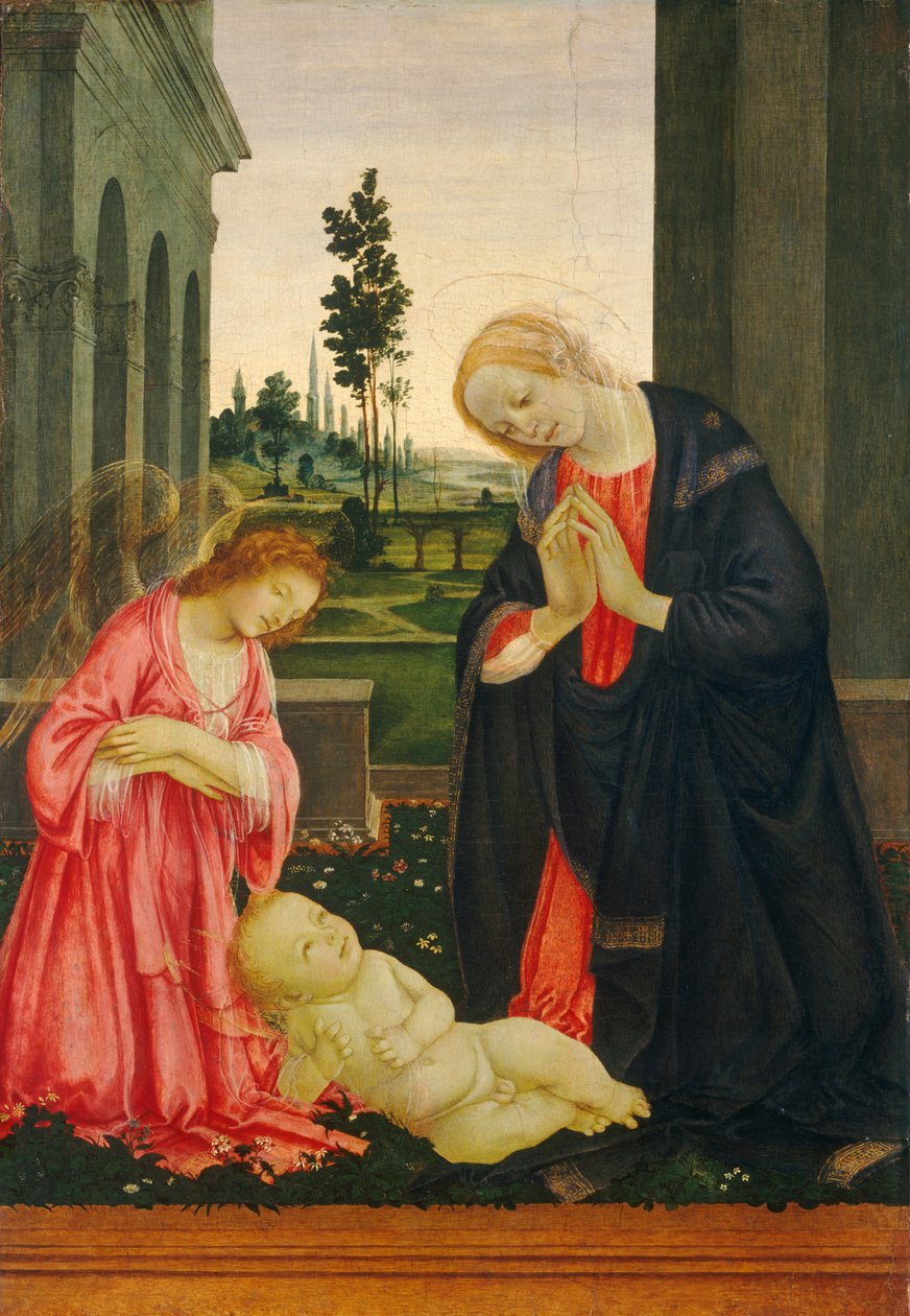 Die Anbetung des Kindes von Filippino Lippi