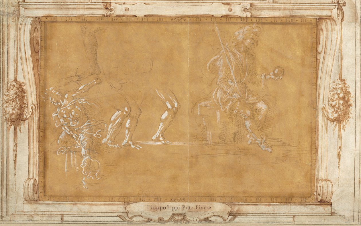 Verschiedene Figurenstudien von Filippino Lippi