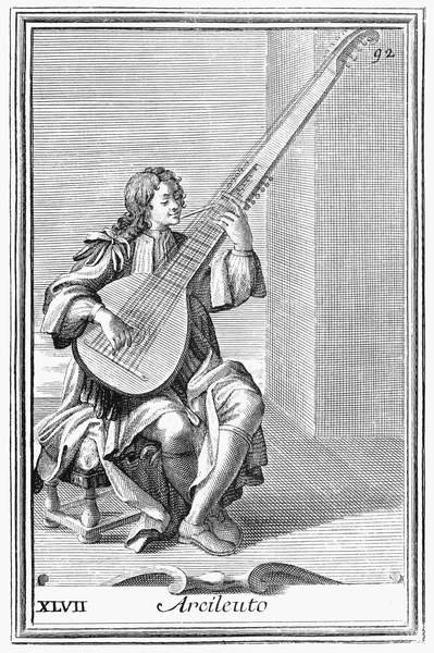 Arcileuto, Tafel XLVII aus Gabinetto Armonica, 1722 von Filippo Bonanni