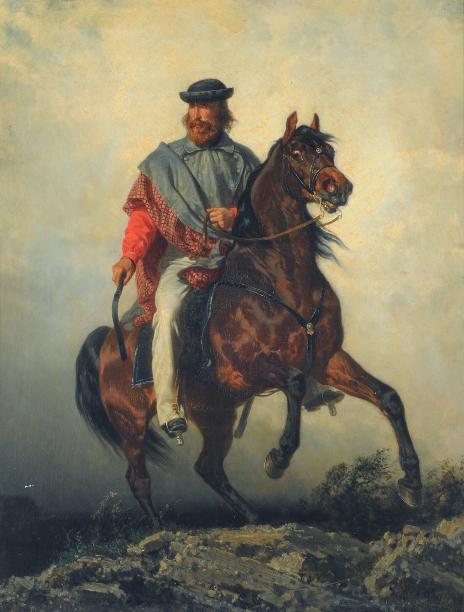 Garibaldi zu Pferd von Filippo Palizzi