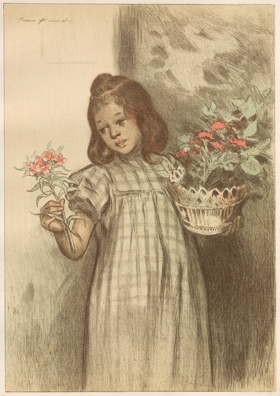 Blumenverkäuferin von Firmin Bouisset