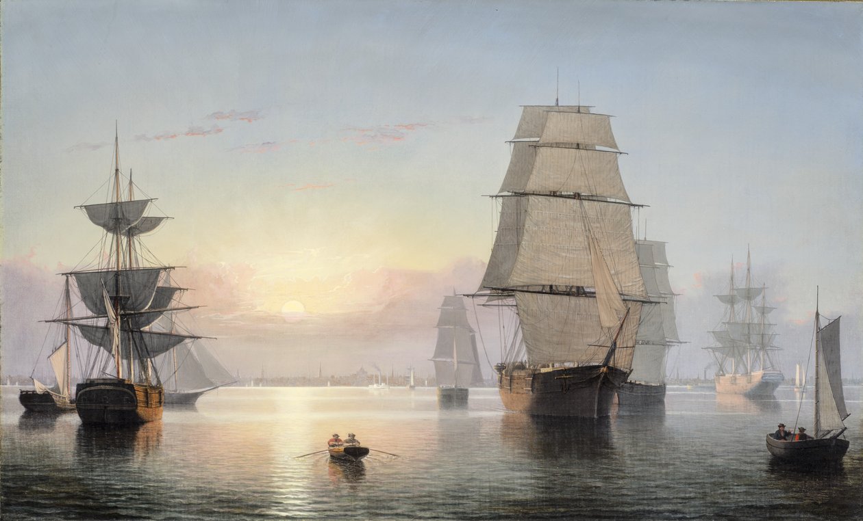 Boston Harbor, Sonnenuntergang von Fitz Henry Lane