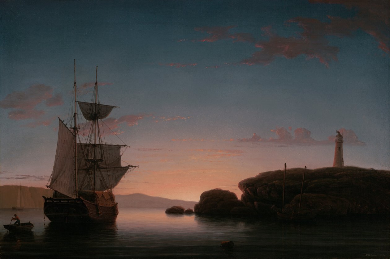 Leuchtturm in Camden, Maine von Fitz Henry Lane