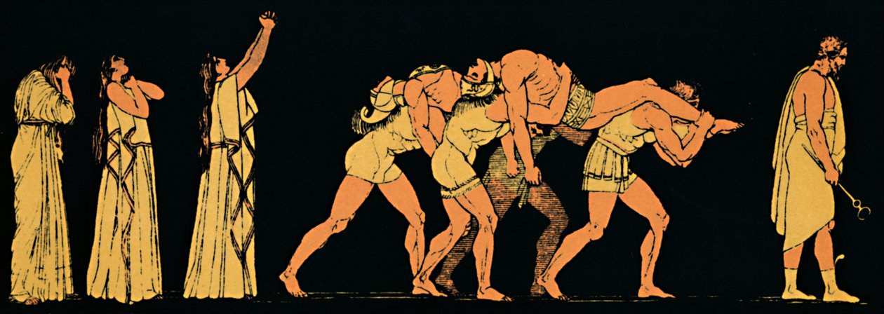 Die toten Brüder, 1880 von Flaxman