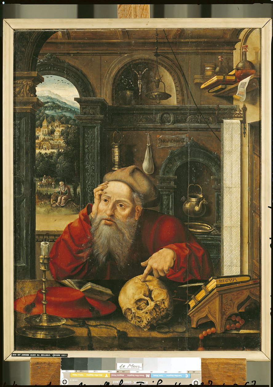 St. Hieronymus in seinem Arbeitszimmer von Flemish School