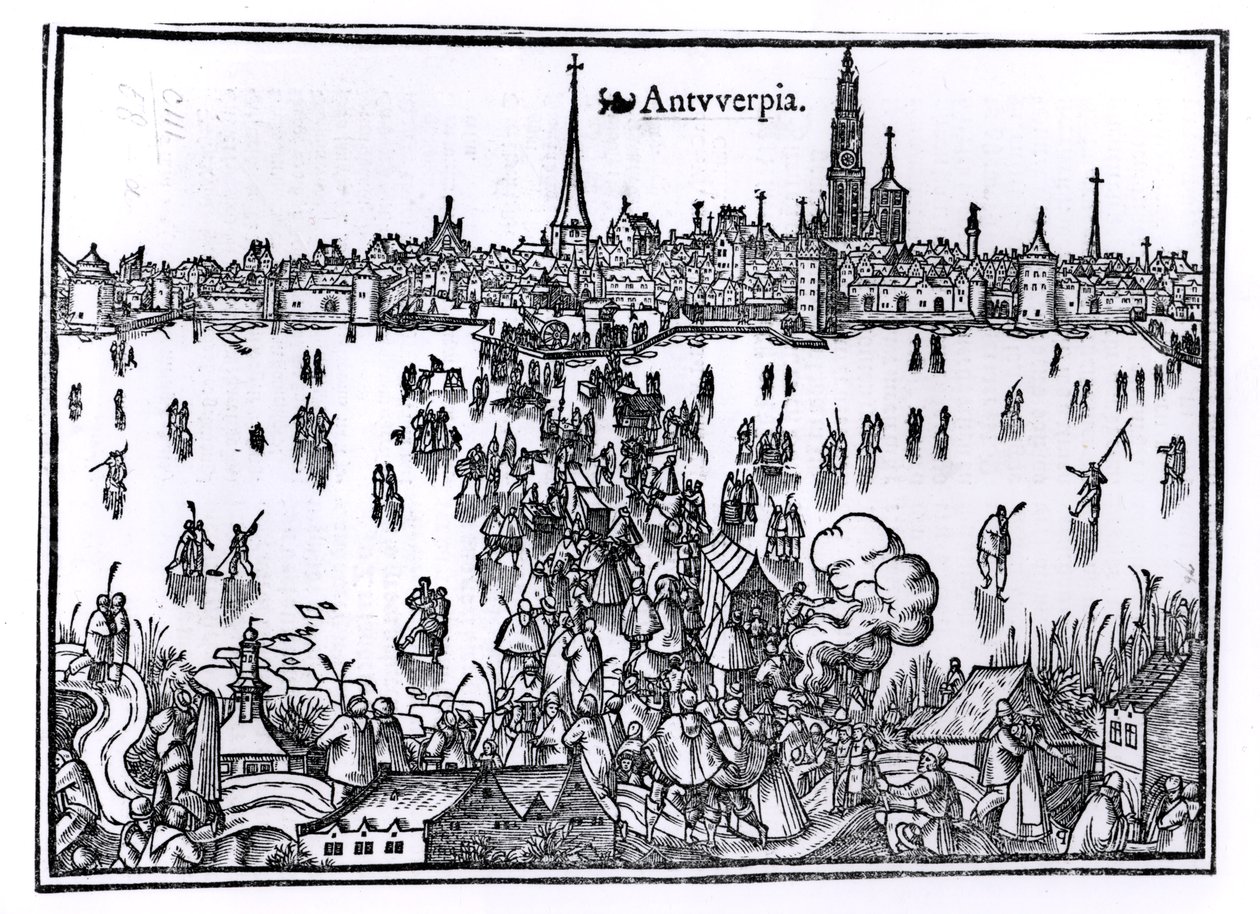 Ansicht von Antwerpen von Flemish School