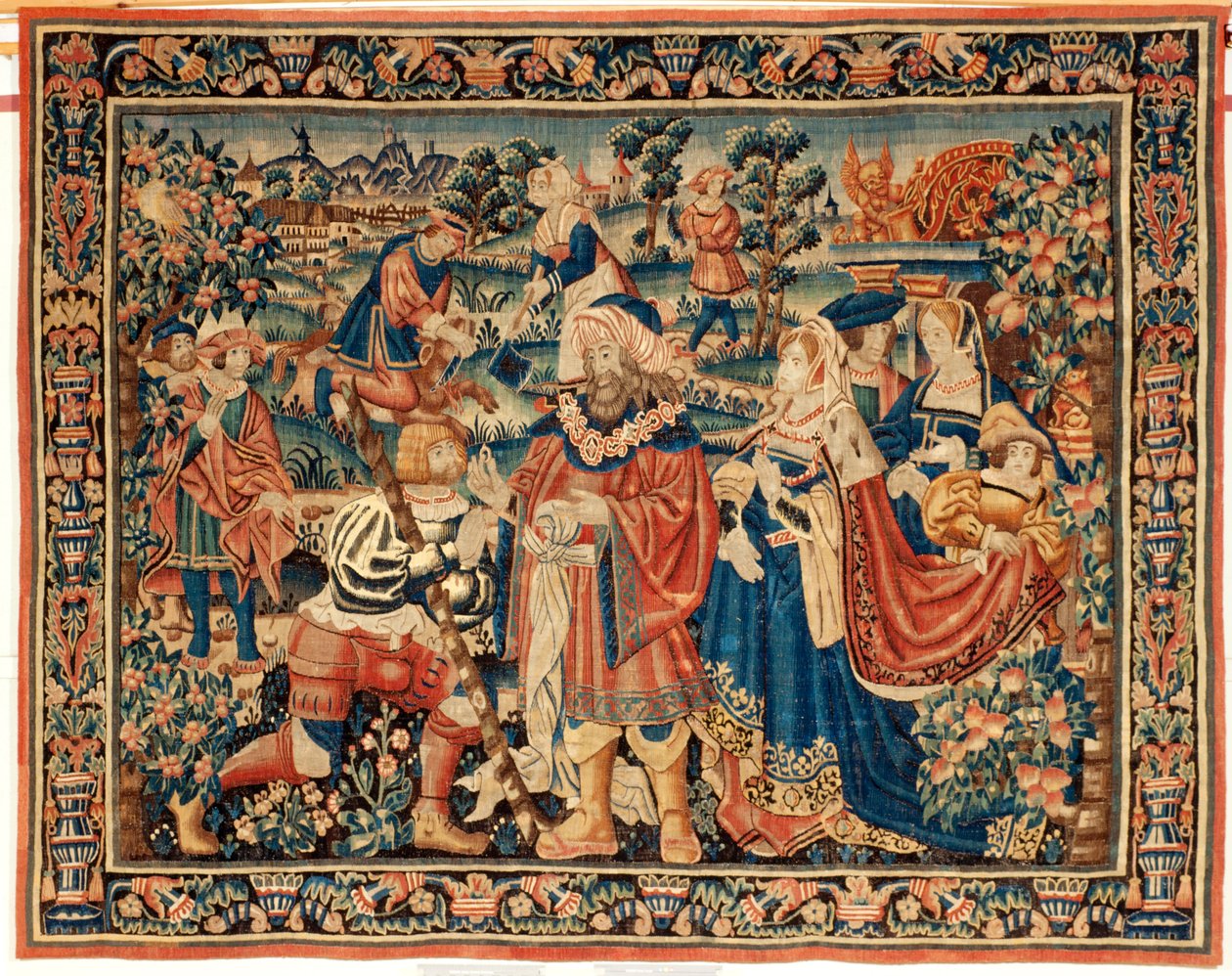 Flämischer Wandteppich. 16. Jahrhundert. von Flemish School