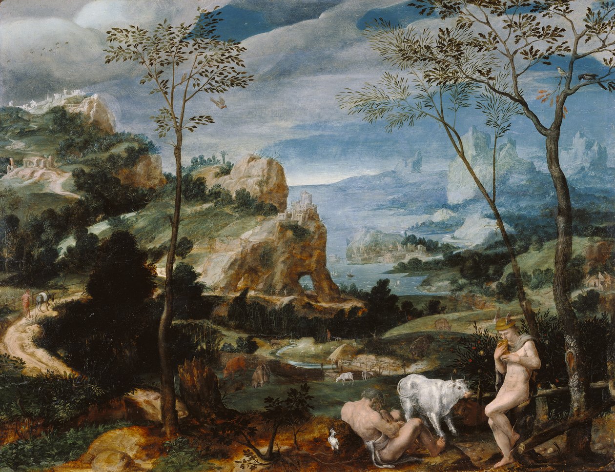 Landschaft mit Merkur und Argus, ca. 1570 von Flemish School