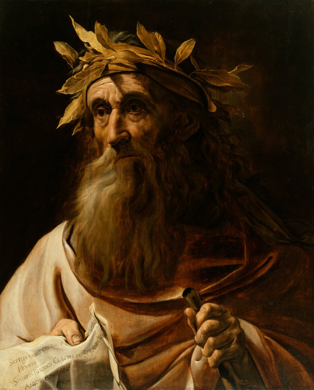 Porträt des Dichters Homer, 1639 von Flemish School