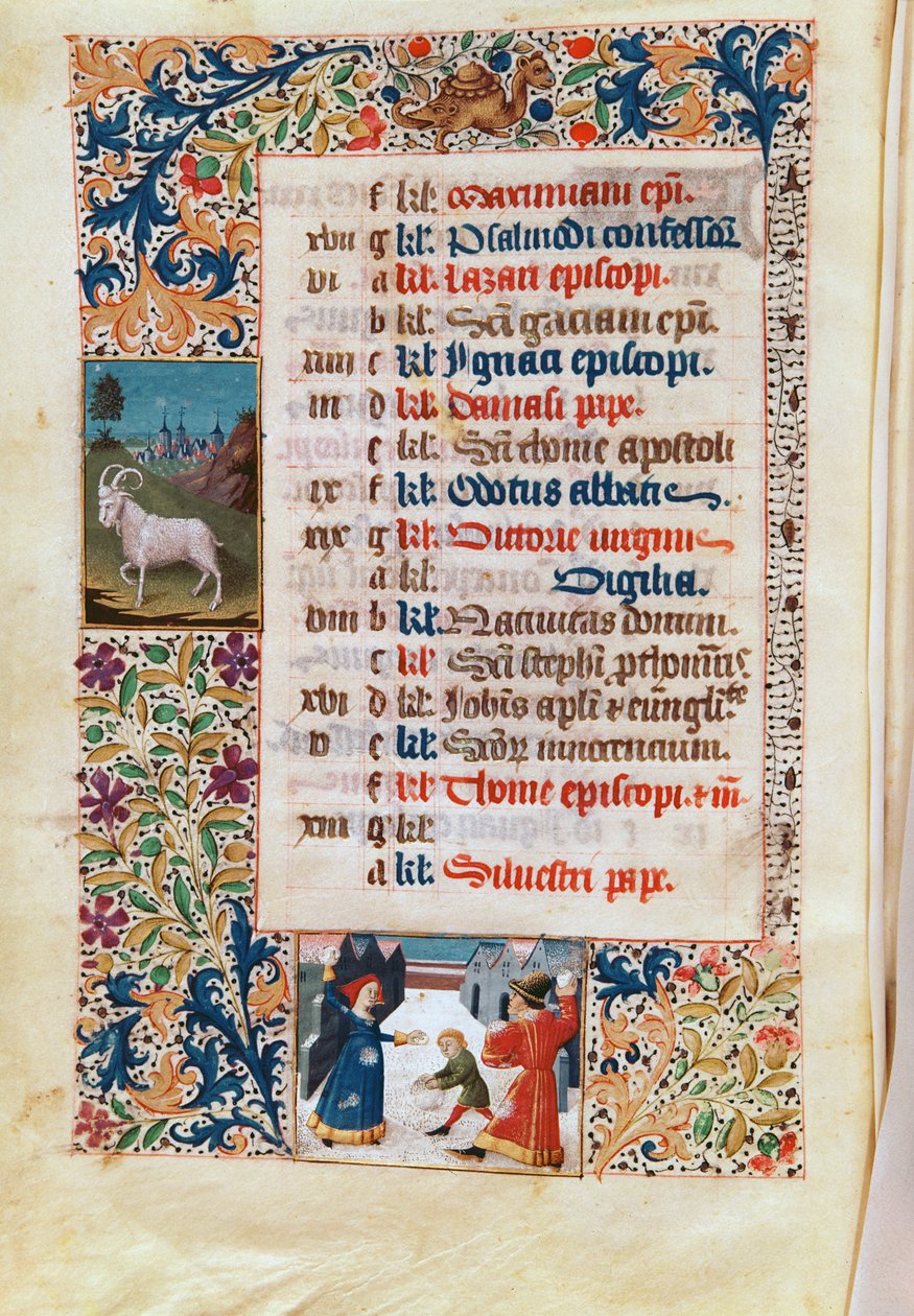 V.25-3 Fol.12v Der Monat Dezember von Flemish School