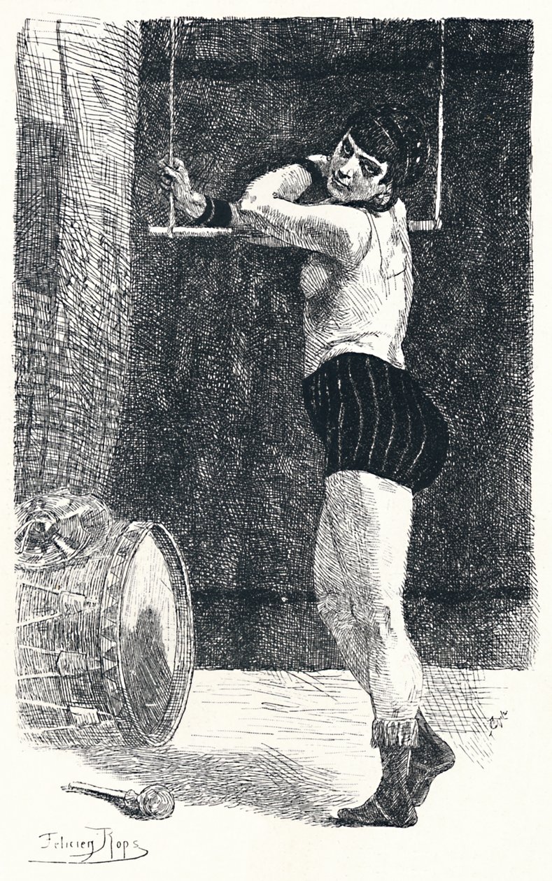 Die Frau mit dem Trapez von Félicien Rops