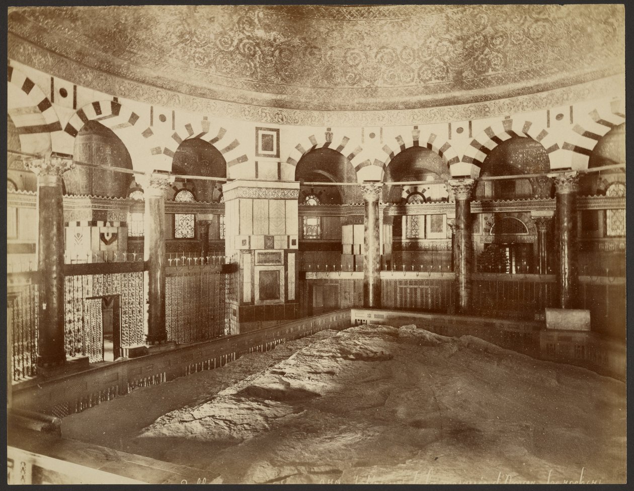 Innenansicht, Felsendom, Jerusalem von Félix Bonfils