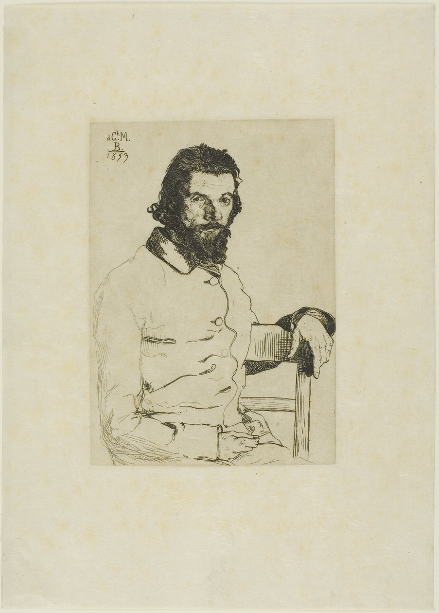 Porträt von Meryon von Félix Henri Bracquemond