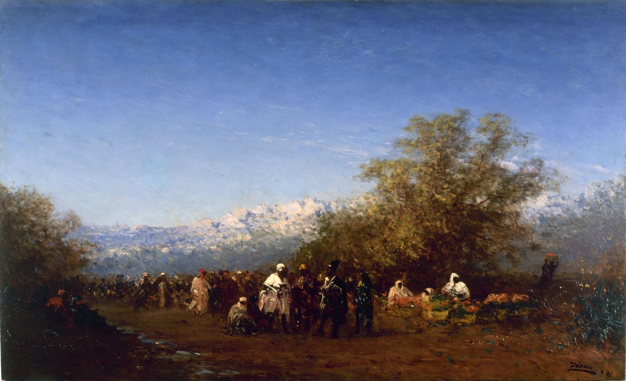 Markt in Fès von Félix Ziem