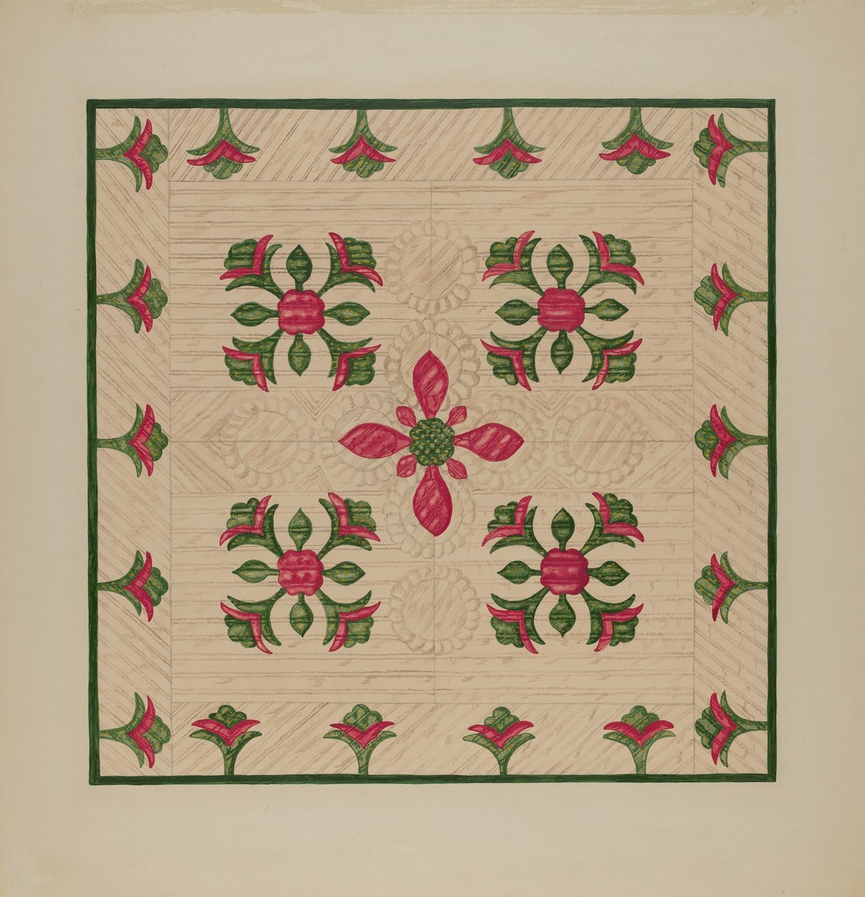 Applikationsquilt von Florence Hastings