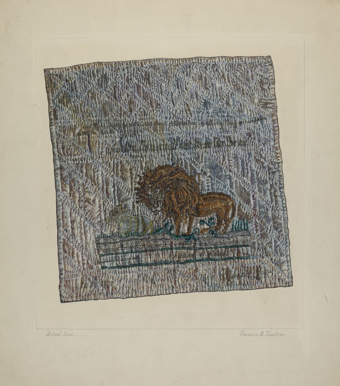 Quiltblock: "Audax et Fides" von Florence Truelson