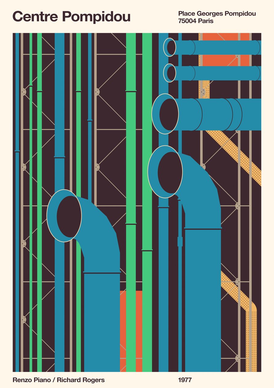 Centre Pompidou - Paris, 2020 von Florent Bodart