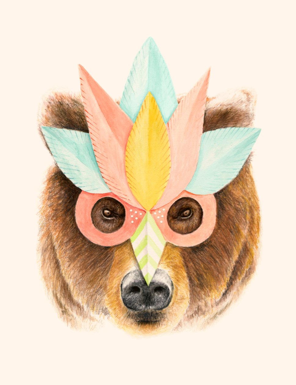 Der Bär mit der Papiermaske von Florent Bodart